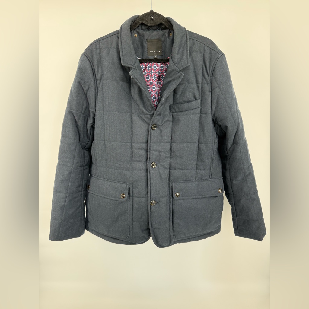 Ted Baker London Jasper Trim Fit Quilted Blazer Jacket Menâs Size 5/Xl